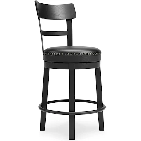 Counter Height Upholstered Swivel Barstool