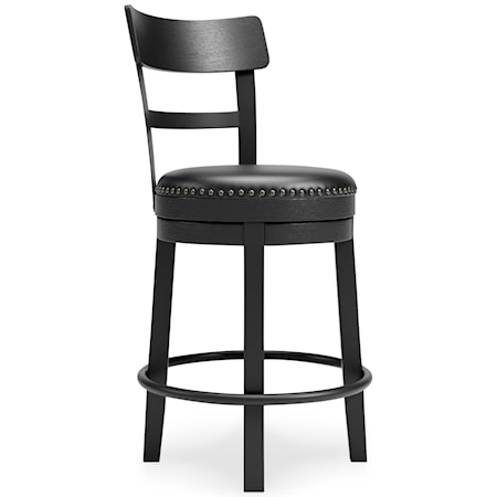 Counter Height Upholstered Swivel Barstool