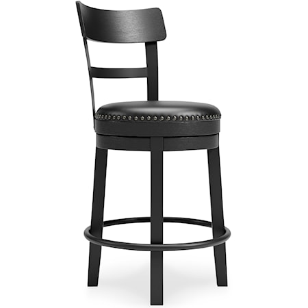 Counter Height Upholstered Swivel Barstool