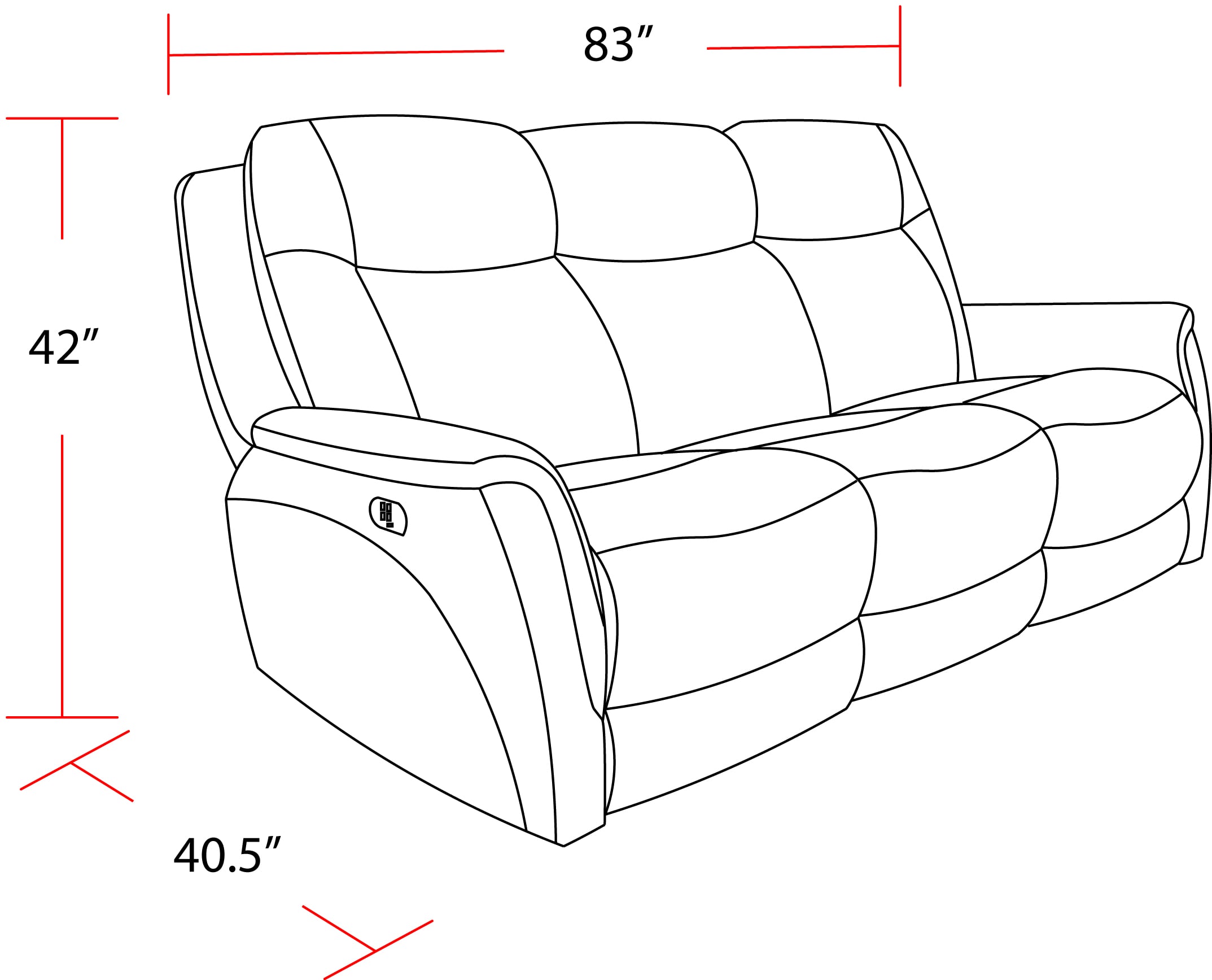 Parker Living Linus Power Reclining Sofa and Two Recliners Set