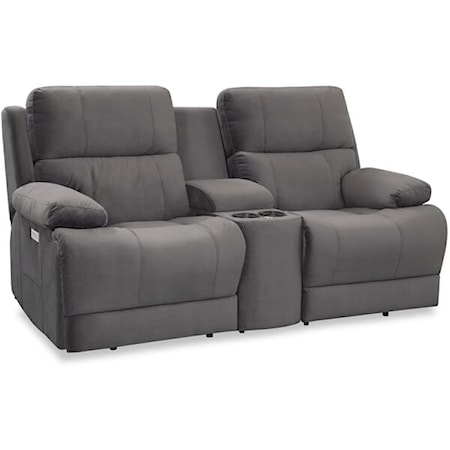 Kenaston Casual Console Loveseat Recliner Power with Power Headrest and Power Lumbar