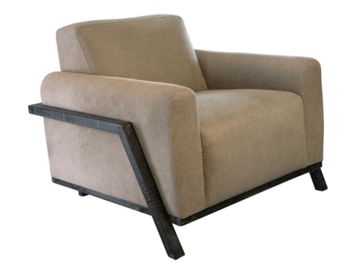Contemporary Armchair with Throw Pillow