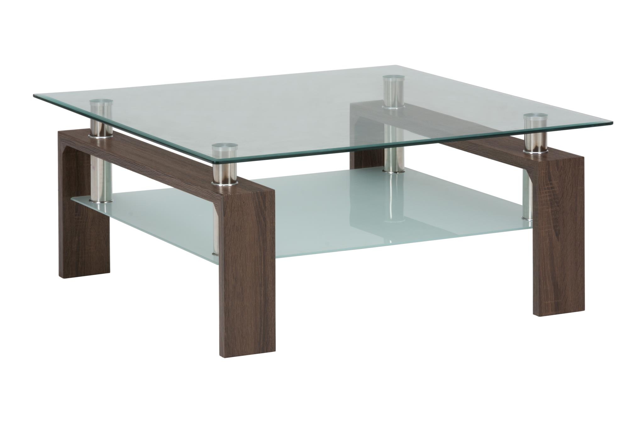 Square Cocktail Table Glass Top