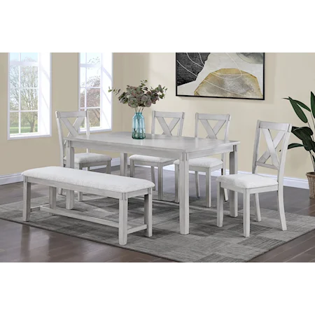 Clara 5-Piece Farmhouse Dining Set