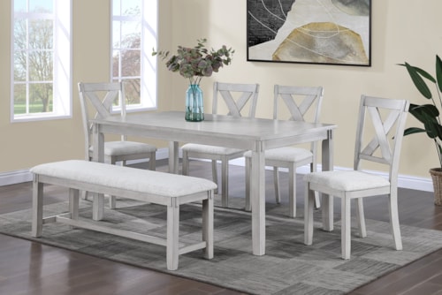 Clara 6-Piece Farmhouse Dining Set