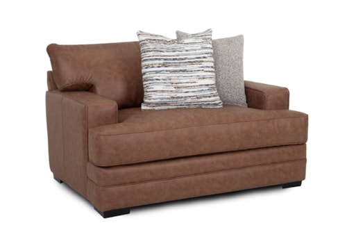 Transitional Chair and a Half with Throw Pillows
