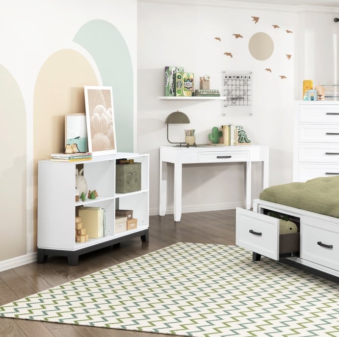 Homelegance Garretson 4-Shelf Bookcase