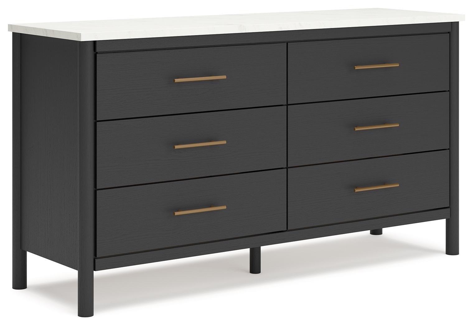 6-Drawer Dresser with Marble-Look Top