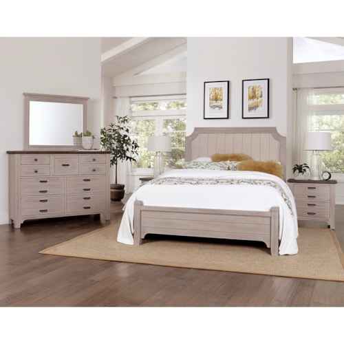 Transitional Queen Bedroom Group with Upholstered Headboard