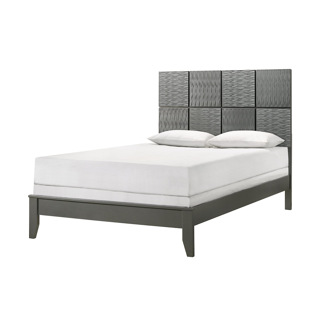 CM DENKER Twin Panel Bed - Gun Metal