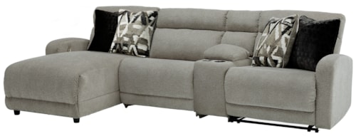 4-Piece Power Reclining Sectional With Chaise