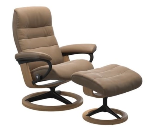Large Opal Signature Recliner & Ottoman