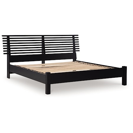 King Slat Panel Bed