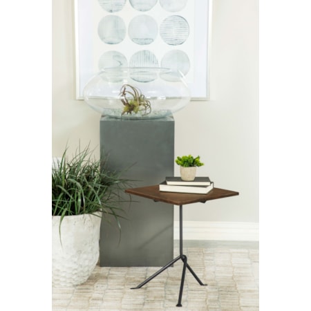 Heitor Wood Top Accent Side Table