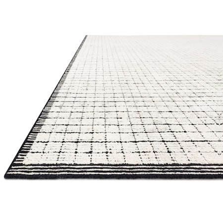 2&apos;6&quot; x 9&apos;9&quot; Ivory / Black Rug