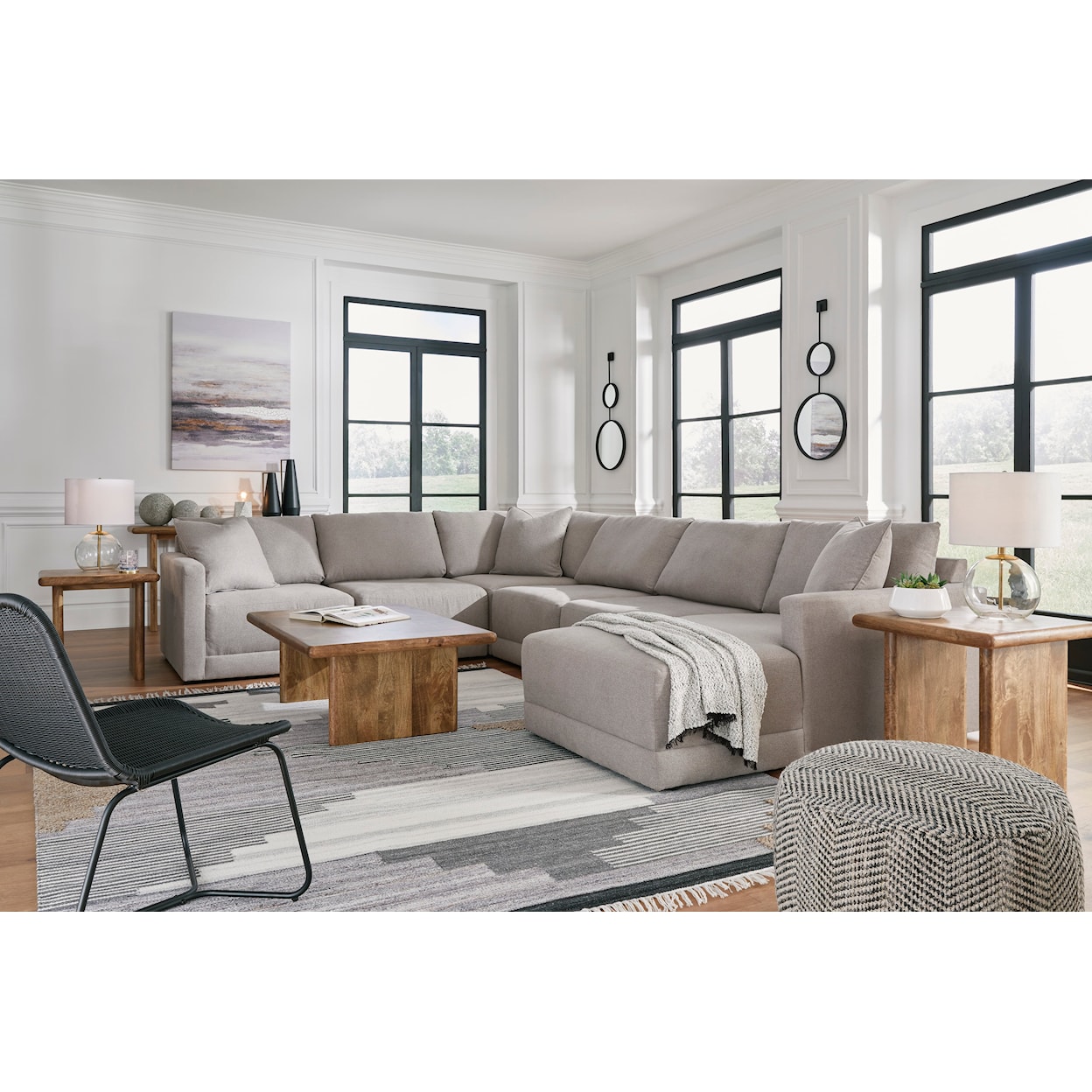 Benchcraft Katany 6-Piece Sectional with Chaise