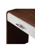Michael Amini Houston Modern Two-Drawer Vanity Desk with Velvet-Lined Drawers