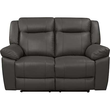 Leather Loveseat W/ Dual Recliners