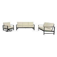 Contemporary 3-Piece Outdoor Seating Set