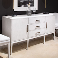 Contemporary 3-Drawer Credenza with Doors