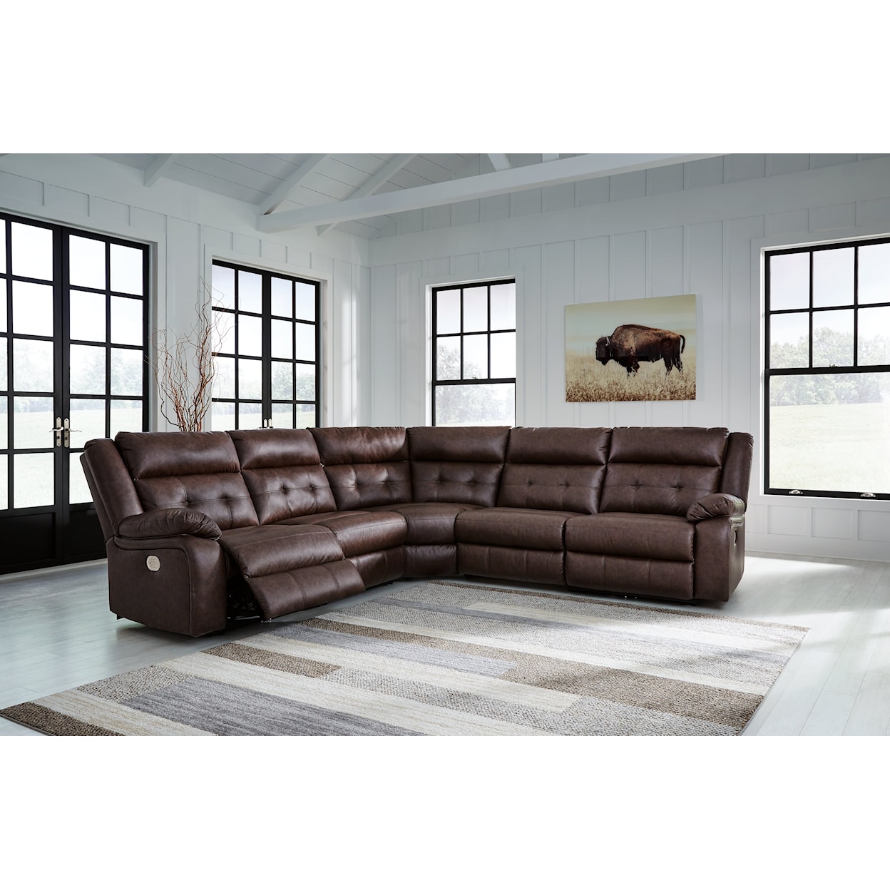 StyleLine Punch Up 5-Piece Power Reclining Sectional