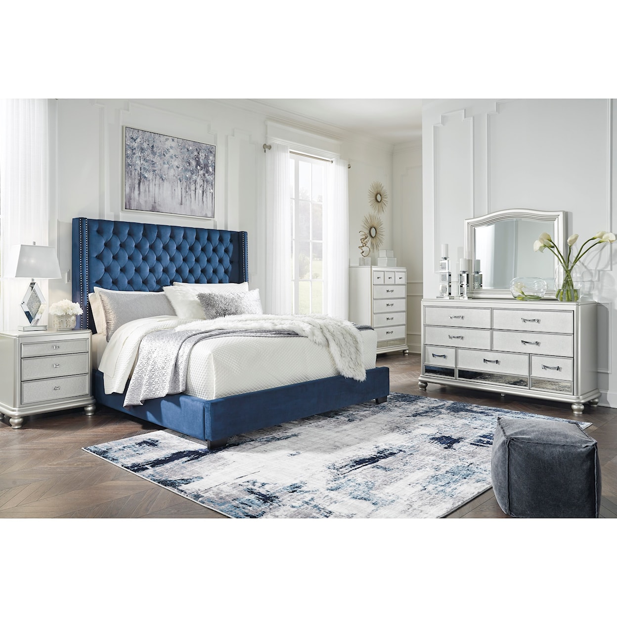 Ashley Furniture Signature Design Coralayne King Upholstered Bed