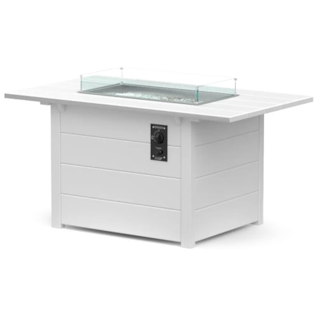 48" Rect. Fire Table w/Wind Guard