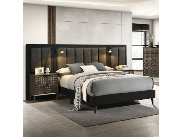 5-Piece Queen Bedroom Set with Wall Panels