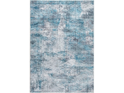 2' x 7' Blue Runner Rug
