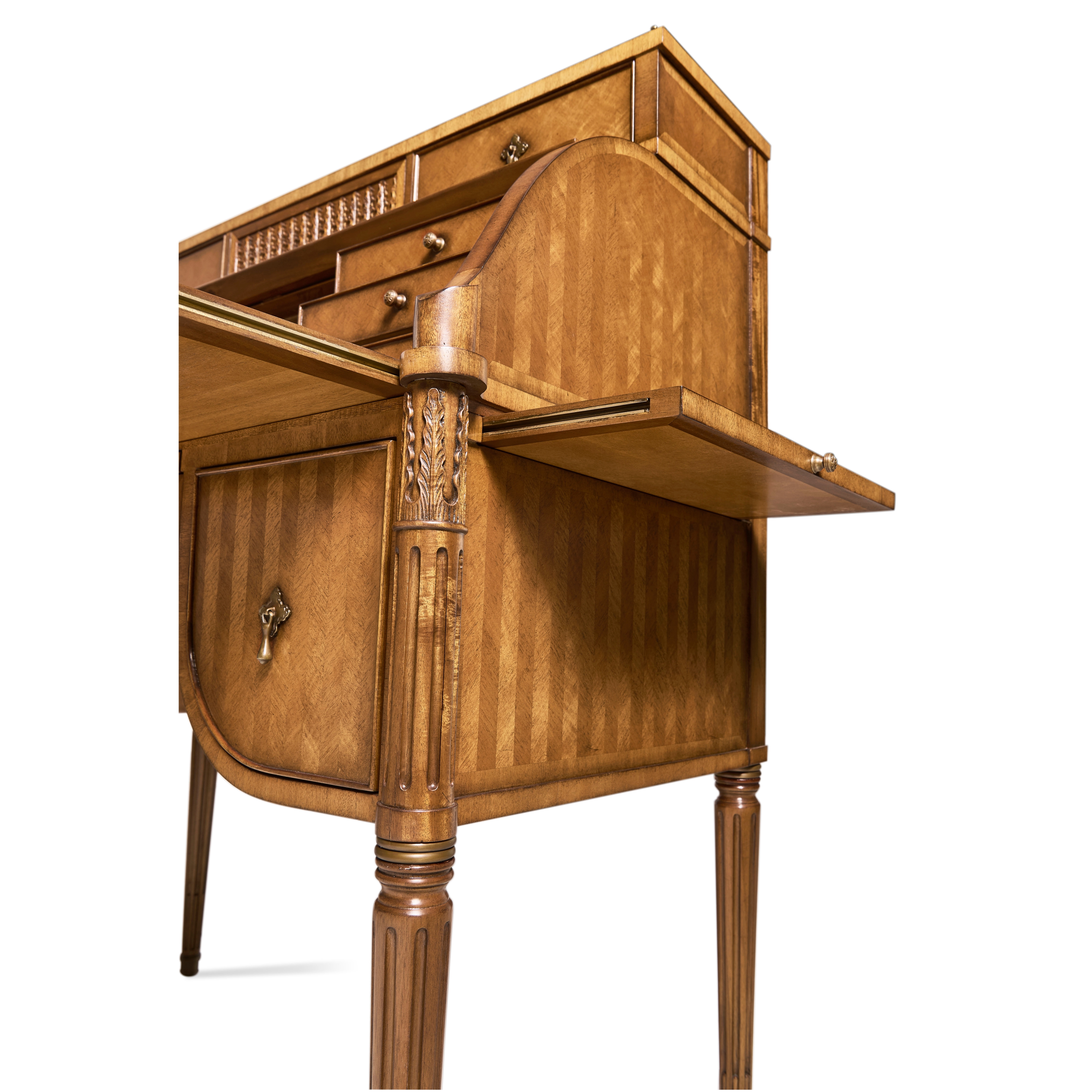 Jonathan Charles JC Traditional Satinwood Roll Top Desk