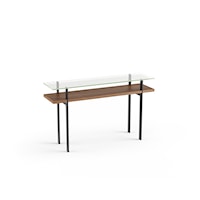 Contemporary Console Table with Glass Top