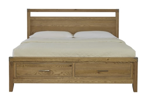 Rustic Queen Panel with Drawer End