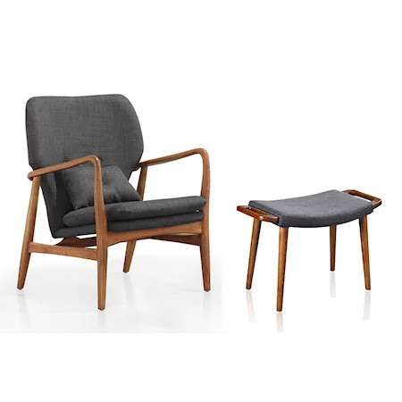 2-Piece Accent Chair and Ottomon