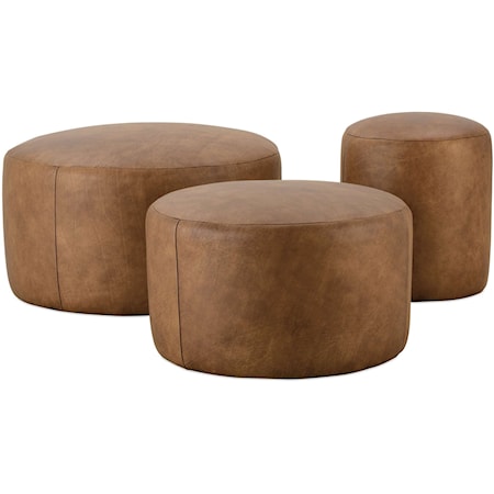 Contemporary Round Ottoman