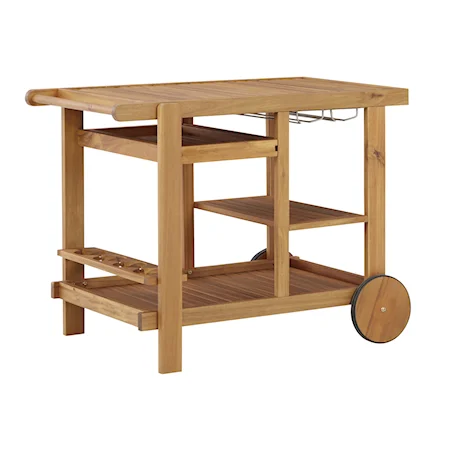 Outdoor Acacia Serving Cart