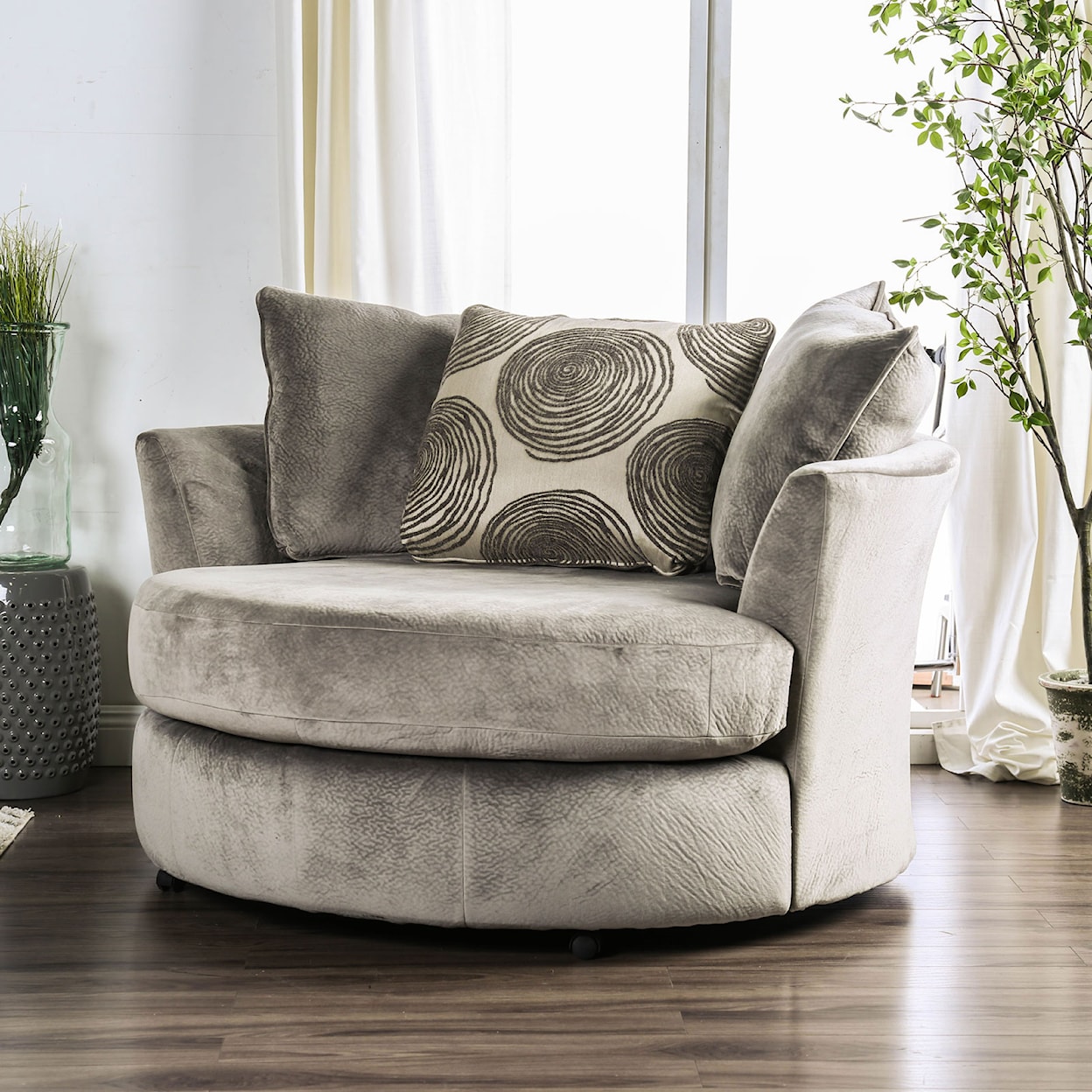 Furniture of America - FOA Bonaventura Swivel Chair