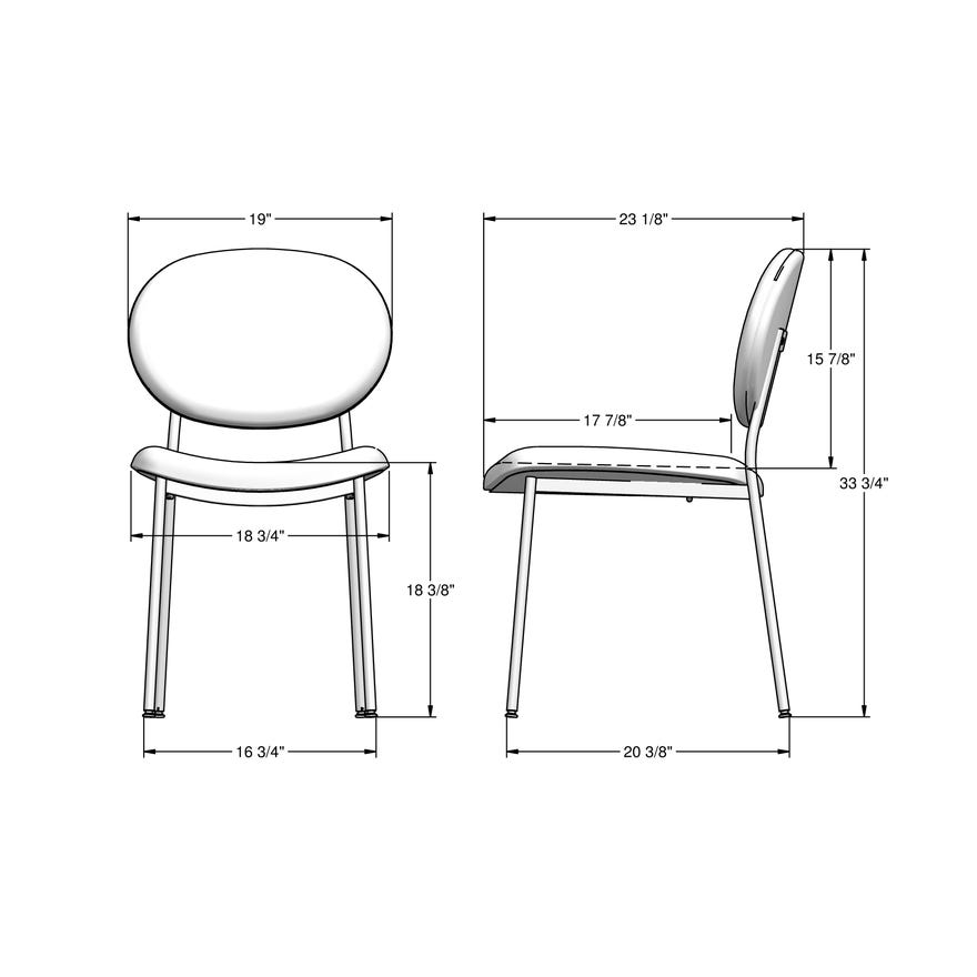 Amisco Cassandra Upholstered Dining Side Chair