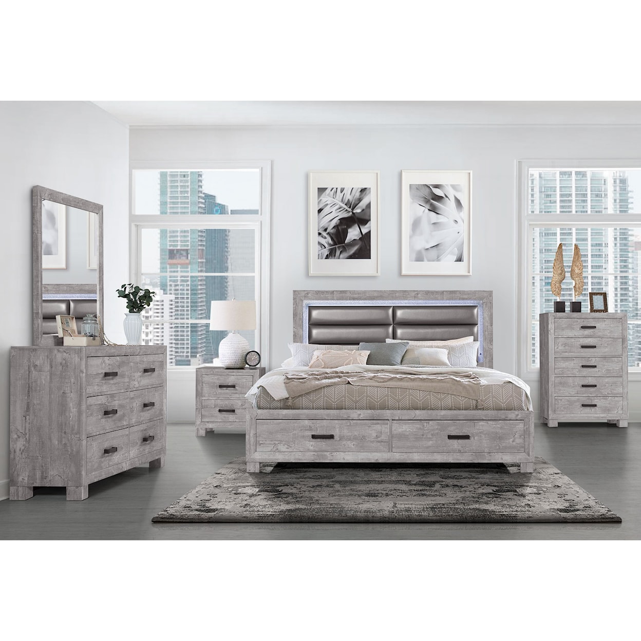 Global Furniture Nolan Full Bedroom Set