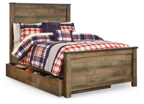 Full Panel Bed With 1 Large Storage Drawer