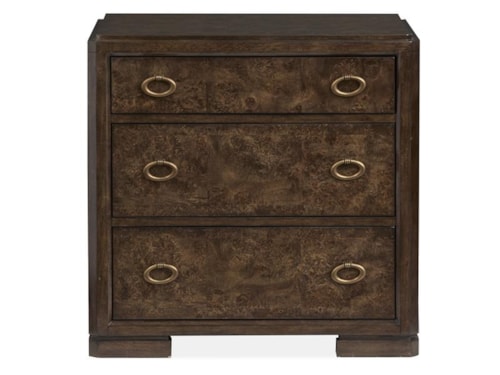 Transitional 3-Drawer Nightstand