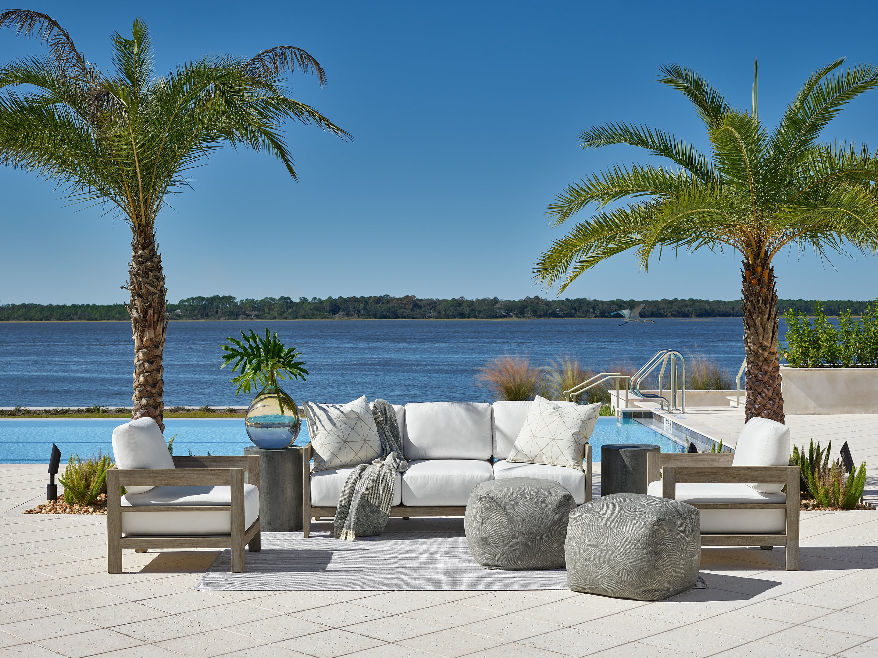 Universal Special Order Bottega Outdoor Ottoman