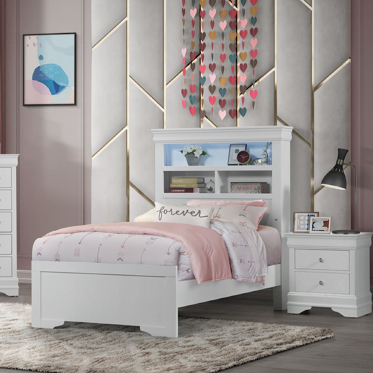 Global Furniture Pompei Twin Bedroom Set