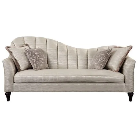 Glam Sofa w/4 Pillows