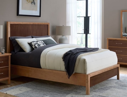 Transitional Queen Panel Bed