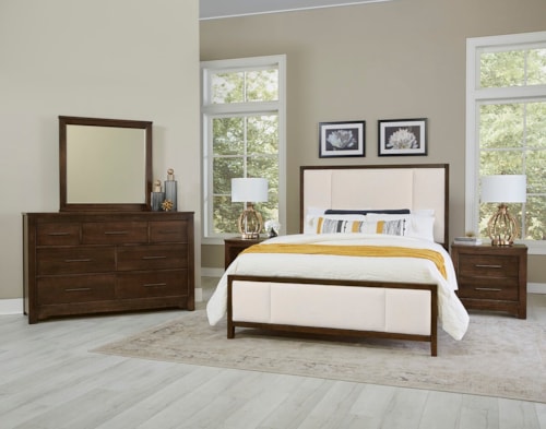 Transitional Upholstered California King Bedroom Set
