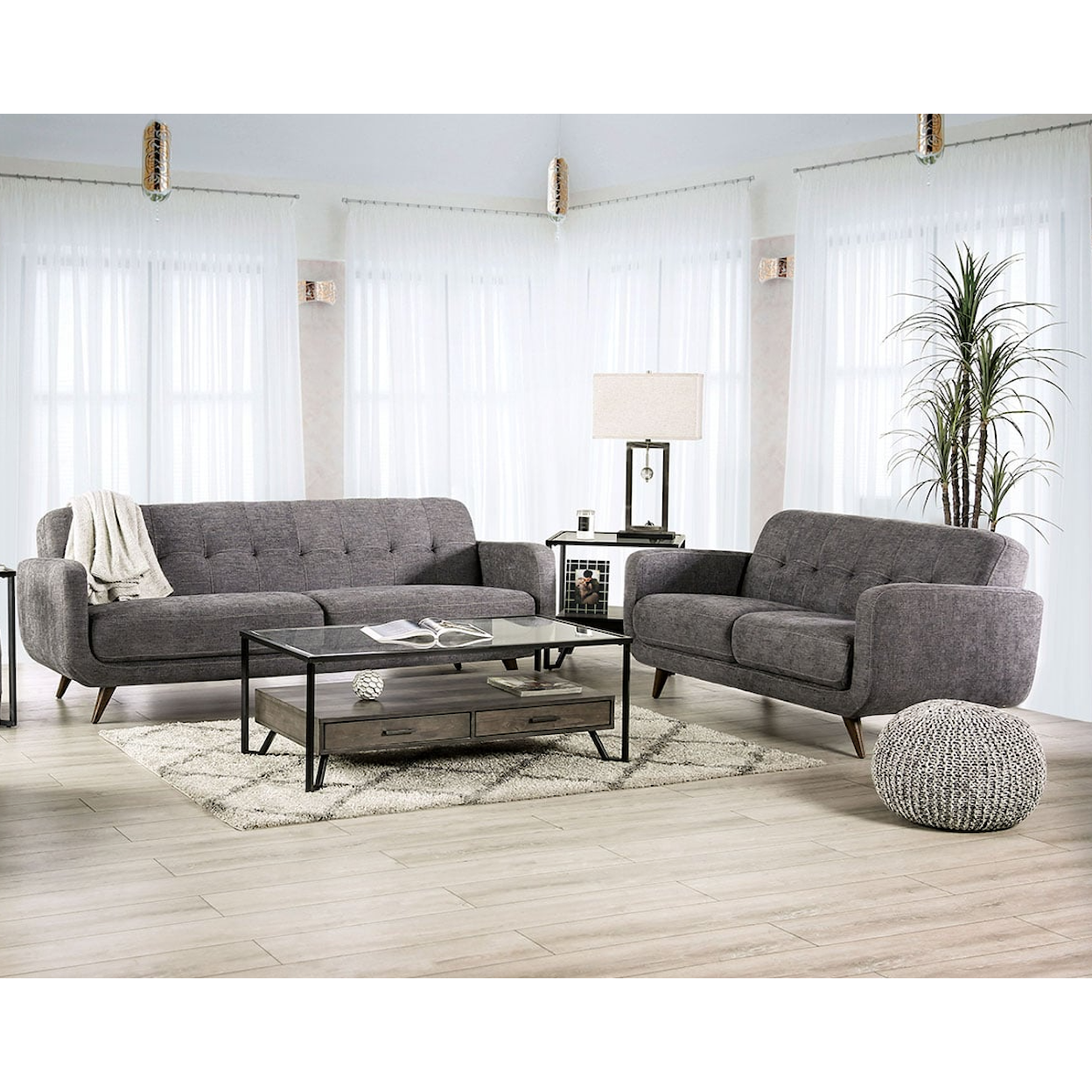 Furniture of America - FOA Siegen 2-Piece Living Room Set