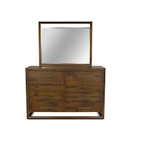 Rustic Dresser and Mirror Set