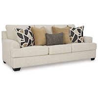 Contemporary Sofa with Accent Pillows