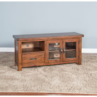 Rustic 54" TV Console with Distressed Finish