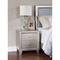 Contemporary 2-Drawer Nightstand